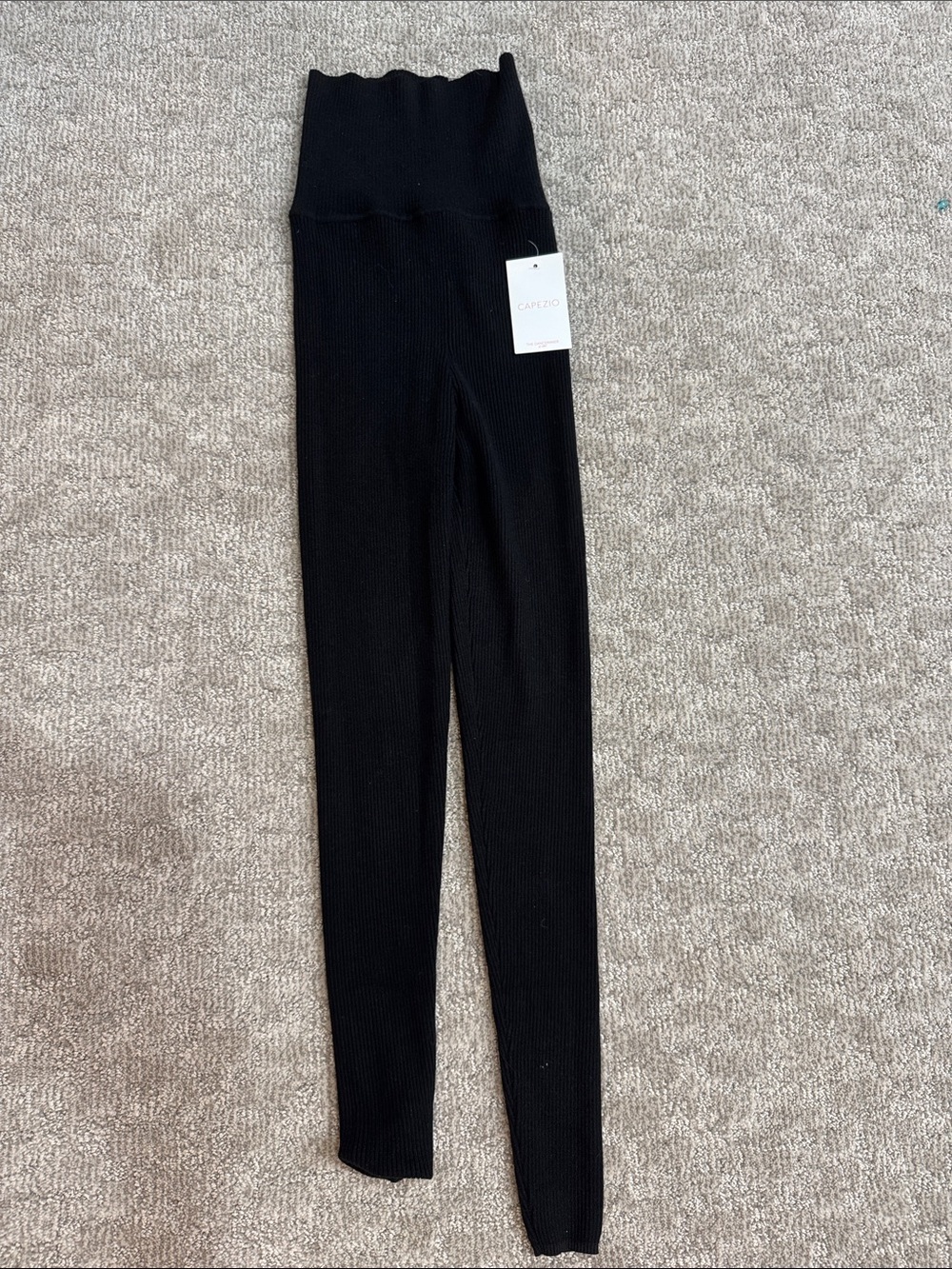 Capezio Black Kids Ribbed Leggings